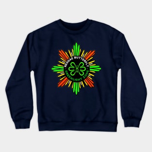 Jamaican Color with Butterfly effect Crewneck Sweatshirt